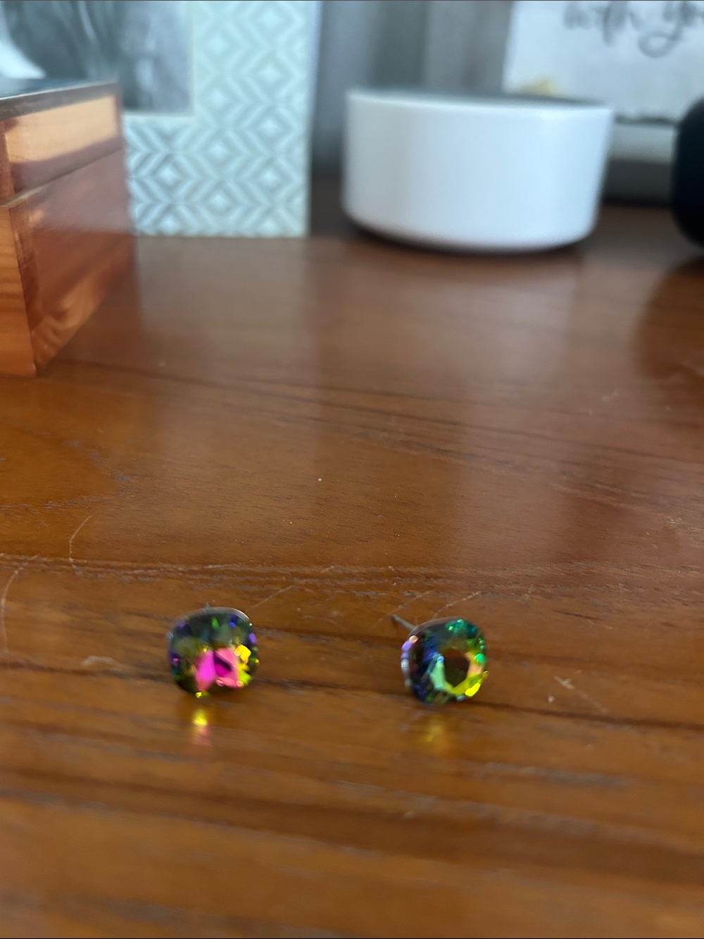 Iridescent Multicolor Stud Earrings